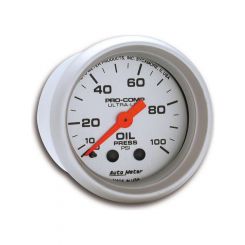 Auto Meter 2-1/16" Oil Pressure, 0-100 PSI, Mechanical, Ultra-Lite