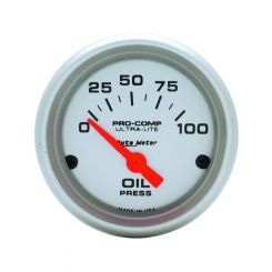 Auto Meter 2-1/16" Oil Pressure, 0-100 PSI, Air-Core, Ultra-Lite