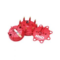 MSD Cap And Rotor Red Stainless Steel Terminals Clamp-Down Kit