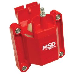 MSD Ignition Coil Blaster E-Core Square Epoxy Red 44000 V Ford TFI