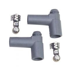 MSD Distributor Boots And Terminals Gray Hei 90 Degree Boots Pair