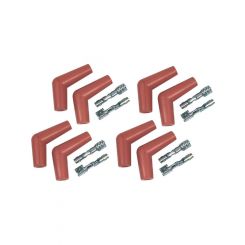MSD Spark Plug Boots Red Pro Temp Boots 115 Degree Boots 8.5Mm Set Of 8