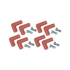 MSD Spark Plug Boots Red Pro Temp Boots 90 Degree Boots 8.5Mm Set Of 8