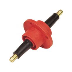MSD Firewall Feed-Thru Coil Wire Rynite Red/Male HEI Post 1.0" Hole (MSD-8211)
