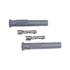 MSD Spark Plug Boots And Terminals Gray Straight Boots Pair