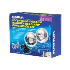 Narva Halogen Headlamp H4 Conversion Kit Raised Glass 5 3/4 Hi/Low Beam