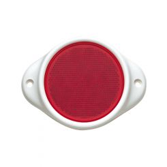 Narva Red Reflector 80mm In Plastic Holder w/Dual Fixing Holes