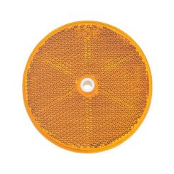 Narva Amber Retro Reflector 80mm Dia With Central Fixing Hole