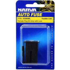 Narva 65 Amp Black Female Fusible Link Plug In With Lock Pack of 1