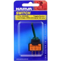 Narva Illuminated Off/On Toggle Switch Green