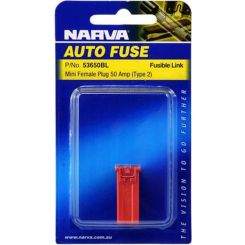 Narva 50 Amp Red Mini Female Fusible Links Plug In Pack of 1
