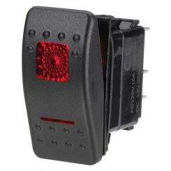 Narva 12 Volt Illuminated Off/On Sealed Rocker Switch Red