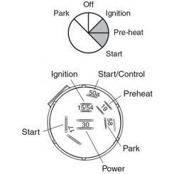 Narva 5 Position Diesel Ignition Switch With Pre-Heat Function