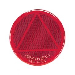 Narva Red Retro Reflector 65mm Dia. With Self Adhesive Pack of 2