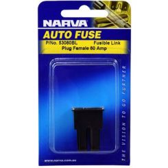 Narva 80 Amp Black Female Plug In Fusible Link Pack of 1