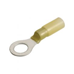 Narva 6.3mm Adhesive Lined Ring Terminal Yellow Pack of 50