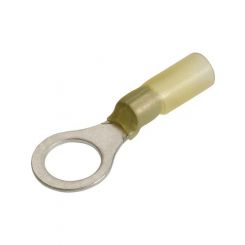 Narva 6.3mm Adhesive Lined Ring Terminal Yellow Pack of 50
