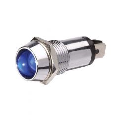 Narva 12 Volt Chrome Pilot Lamp With Blue LED