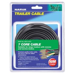Narva 5A 2.5mm 7 Core Trailer Cable 10M Black; R; G; Y; B; W; Brown