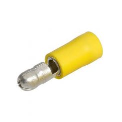 Narva 5.0mm Male Bullet Terminal Yellow Pack of 50