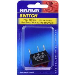 Narva Illuminated Off/On Rocker Switch Red