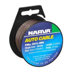 Narva Single Core Cable 4mm 4M 15 Amp Brown