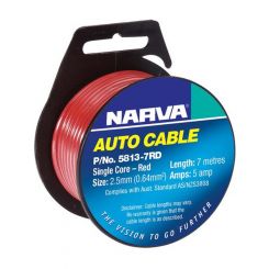 Narva 10A 3mm Red Single Core Cable 7M
