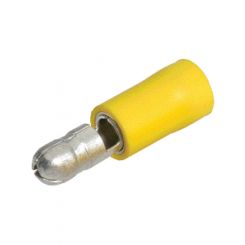 Narva 5.0mm Male Bullet Terminal Yellow Pack of 8