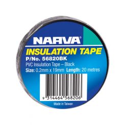 Narva 19mm PVC Insulation Tape Gloss Finish 20M Black