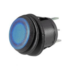 Narva Off/On Rocker Switch With Waterproof Neoprene Boot & Blue Led