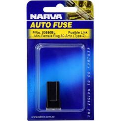 Narva 80 Amp Black Mini Female Fusible Links Plug In Pack of 1