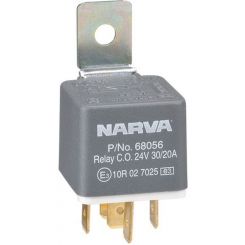 Narva 24V 30A/20A Change-Over 5 Pin Relay With Diode Pack of 1