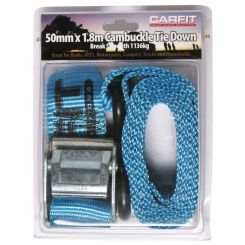 Carfit Heavy Duty Cambuckle Tie Down Strap Single