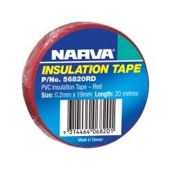 Narva 19mm PVC Insulation Tape Gloss Finish 20M Red