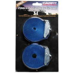 Carfit Heavy Duty Cambuckle Cinch Strap 25mm x 3.6m Set of 2