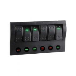Narva 6-Way LED Switch Panel With Circuit Breaker Protection