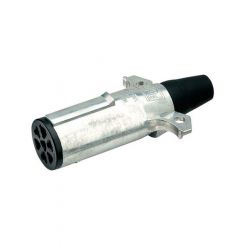 Narva 7 Pin HD Round Metal Trailer Plug W/Internal Seal And Rubber Boot