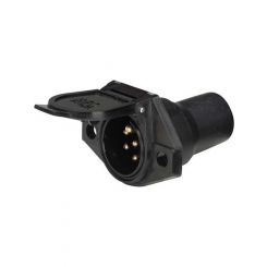 Narva 7 Pin Heavy-Duty Round Nylon Trailer Socket With Rubber Boot
