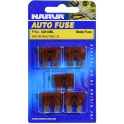 Narva 40 Amp Brown Standard ATS Blade Fuse Pack of 5