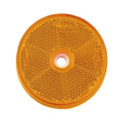 Narva Amber Retro Reflector 60mm Dia With Central Fixing Hole