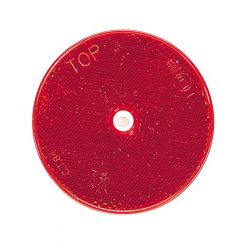 Narva Red Retro Reflector 80mm Dia. With Central Fixing Hole