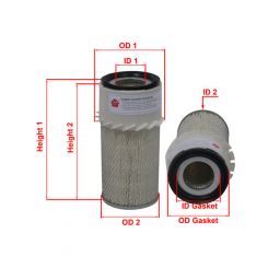 Sakura Finned Air Filter [Ref Ryco HDA5866]