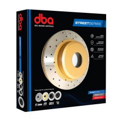 DBA Cross-Drilled Slotted Undrill Disc Brake Rotor (Single) Gold 279mm