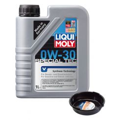 LIQUI MOLY Special Tec V 0W-30 1L + 6L Drip Tray