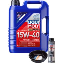 LIQUI MOLY Touring High Tech 15W-40 5L Silver Service Kit + 6L Drip Tray