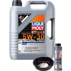 LIQUI MOLY Special Tec LL 5W-30 5L Silver Service Kit + 6L Drip Tray