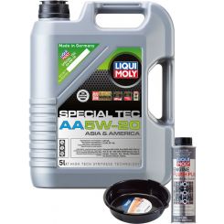 LIQUI MOLY Special Tec AA 5W-20 5L Silver Service Kit + 6L Drip Tray