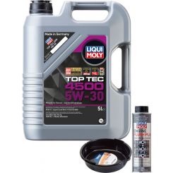 LIQUI MOLY Top Tec 4500 5W-30 5L Silver Service Kit + 6L Drip Tray