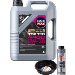 LIQUI MOLY Top Tec 4400 5W-30 5L Silver Service Kit + 6L Drip Tray