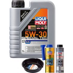 LIQUI MOLY Special Tec LL 5W-30 1L Gold Service Kit + 6L Drip Tray
